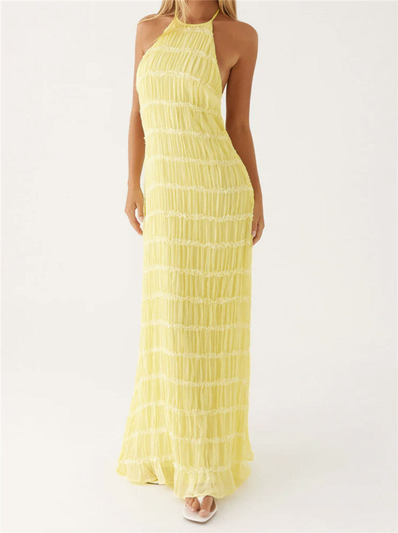 Ilona Halter Backless Sexy Maxi Dress