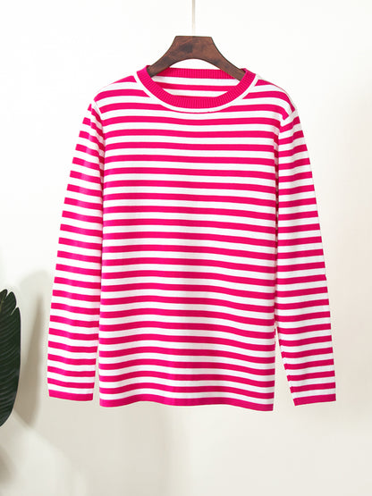 Rita Loose Casual Knitted Stripe Women Sweater