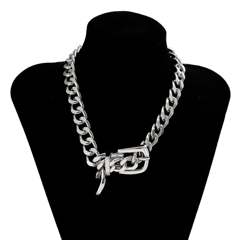 Candice Metal Belt Choker Necklace