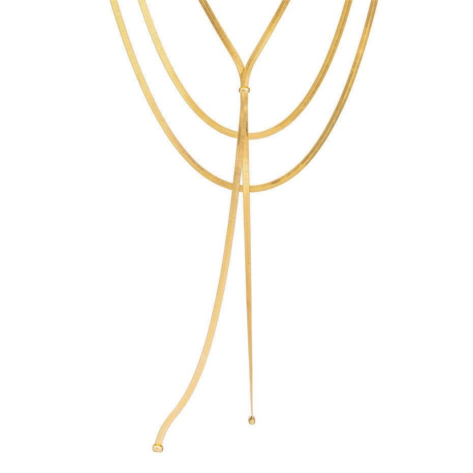 Tammy Long Chest Clavicle Choker Necklace