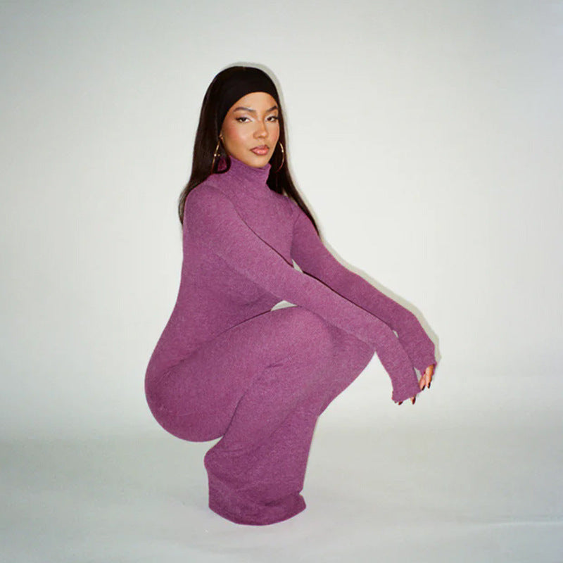 Rebecca Turtleneck Long Sleeve Maxi Dress