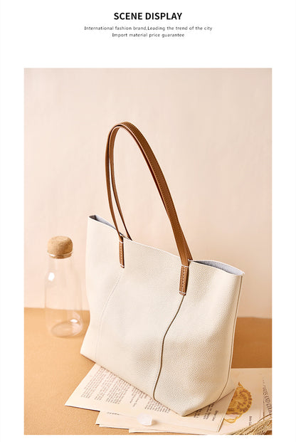 Grace Woman Leather Large Shopper Tote Bag
