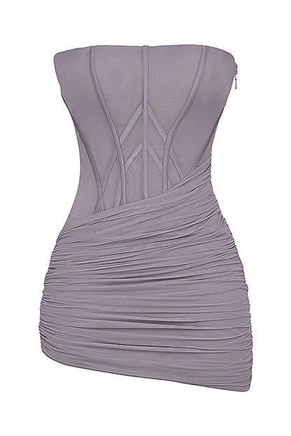 Eva Strapless Mesh Sexy Party Dress