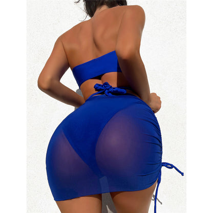 Tanya With Skirt Bandeau Brazilian Bikini