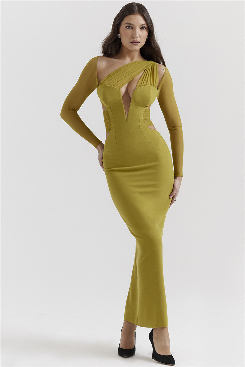 Beatrice Hollow Out Bodycon Sexy Maxi Dress