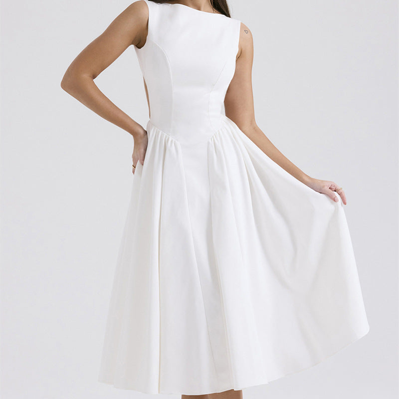 Mary High Waist Backless Maxi Dress