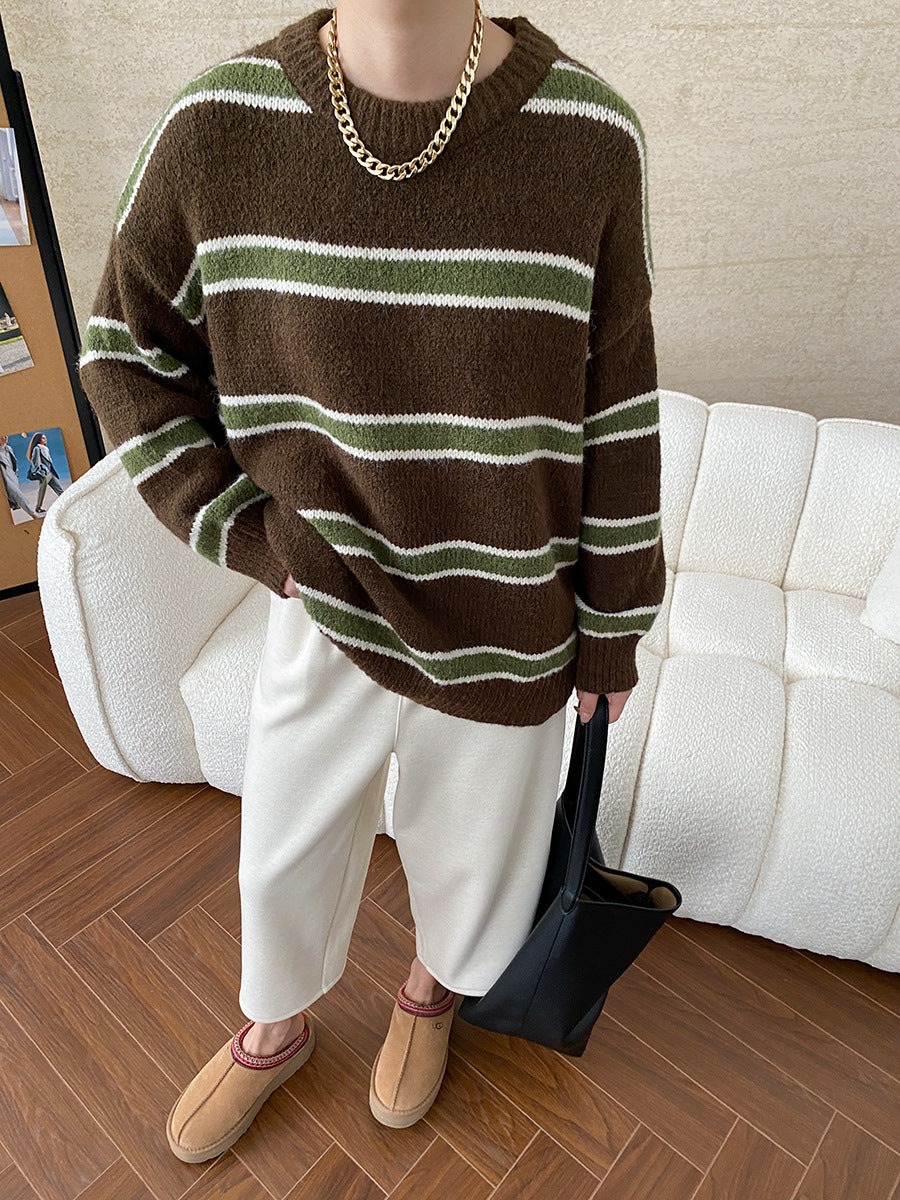 Shirley Casual Striped Knitted Woman Sweater