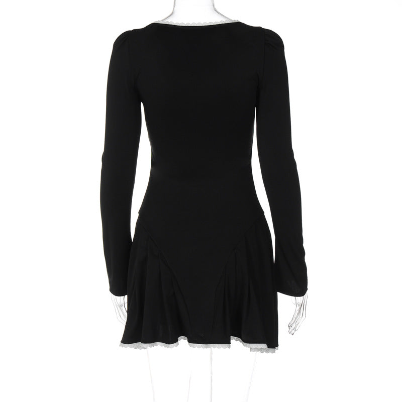 Patricia Lace Bandage Puff Sleeve Mini Dress