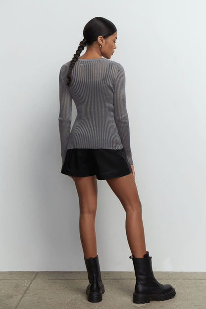 Sarah Striped See Through Women T-Shirts