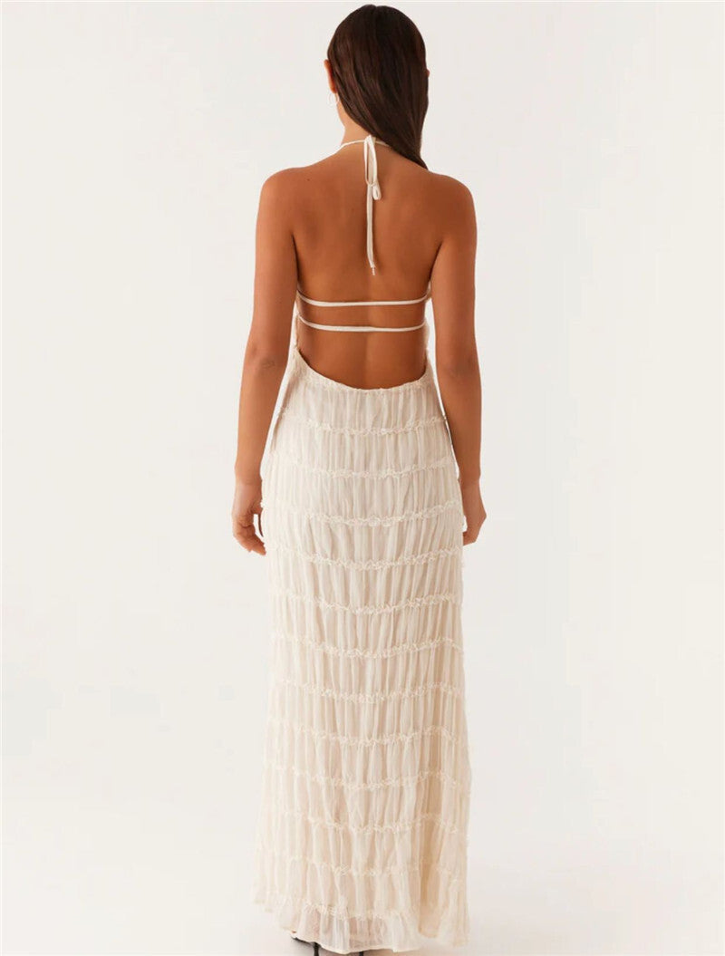Ilona Halter Backless Sexy Maxi Dress