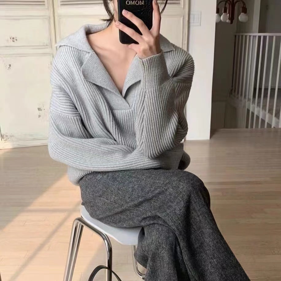 Pamela Basic Warm Vintage Knitted Sweater