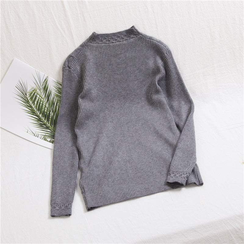 Sarah Elastic Pattern Knitted Women Pullover