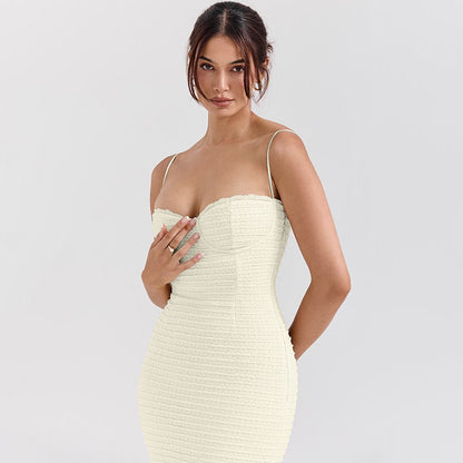 Ruby Spaghetti Strap Backless Lace-up Sexy Maxi Dress