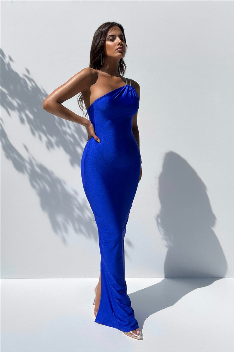 Jessica One Shoulder Backless Sexy Maxi Dress