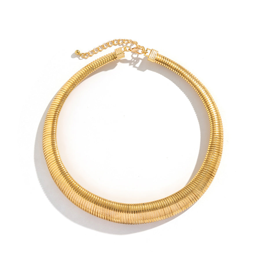 Penelope Exaggerated Heavy Metal Choker Necklace