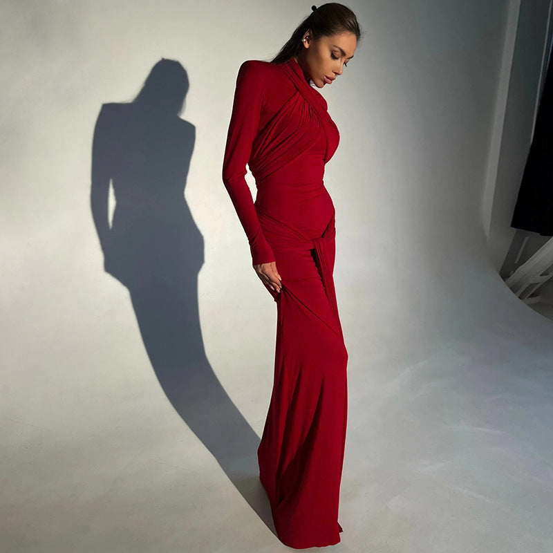 Vanessa Long Sleeve Bandage Maxi Dress