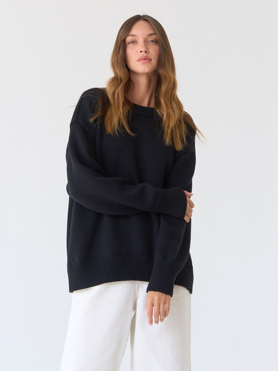 Tina O Neck Oversized Casual Women Sweater