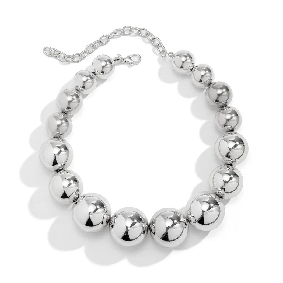 Sue Big Ball Bead Chain Necklace