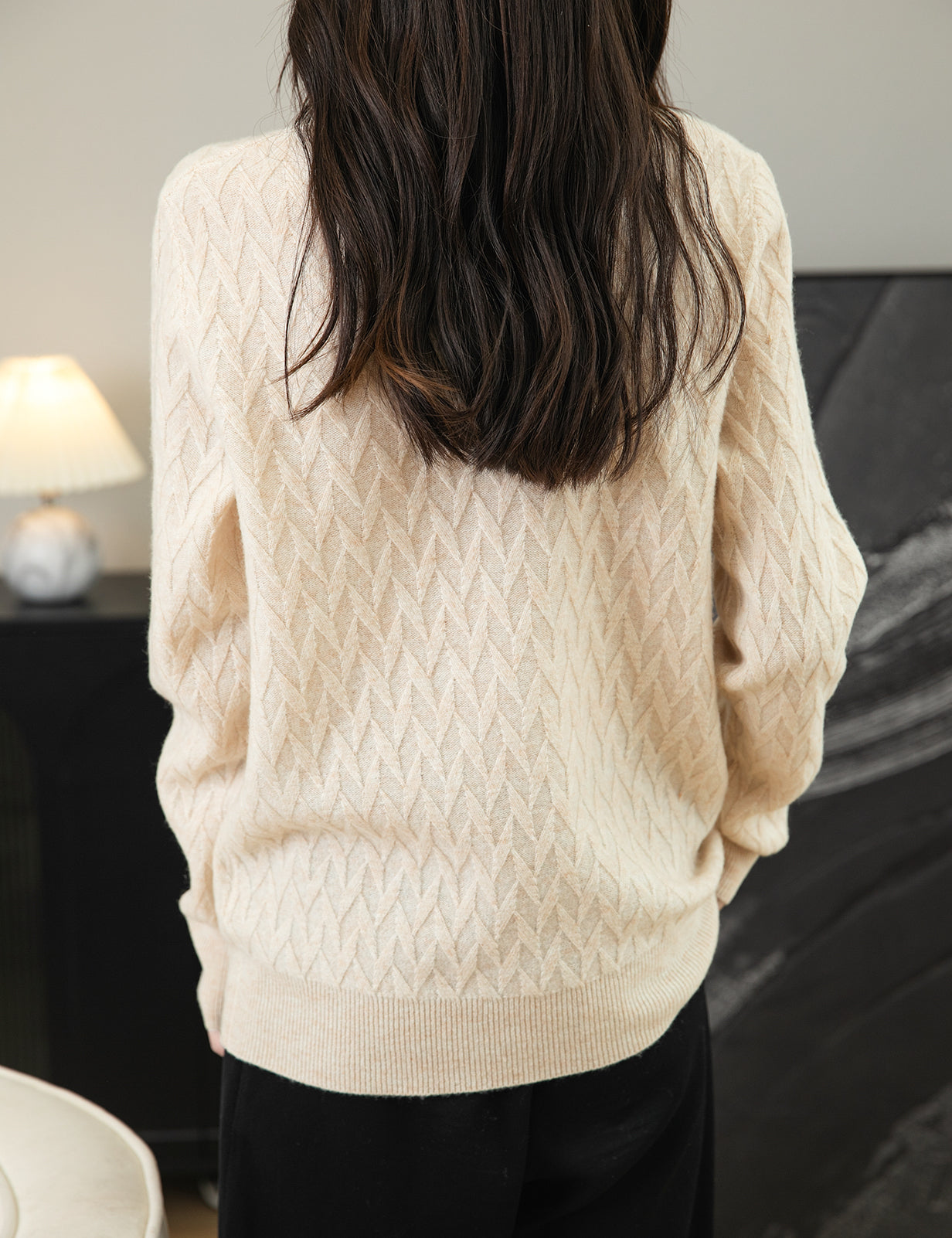 Holly Woman Mock Neck Long Sleeve Sweater