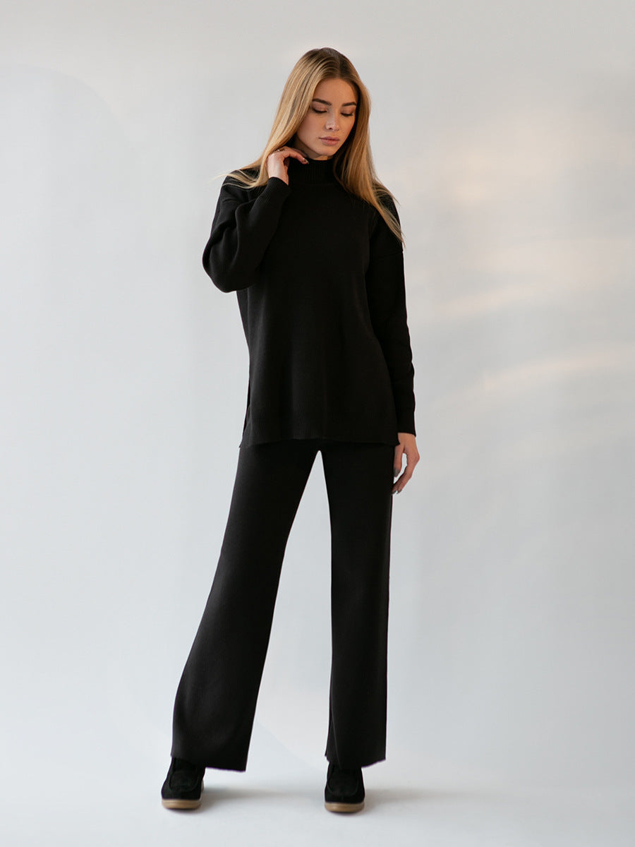 Jasmine Half Turtleneck Sweater & Wide Leg Pants
