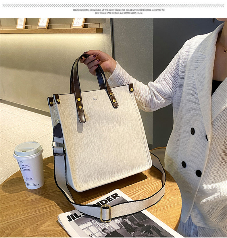 Jane Genuine Leather Vertical Tote Handbag