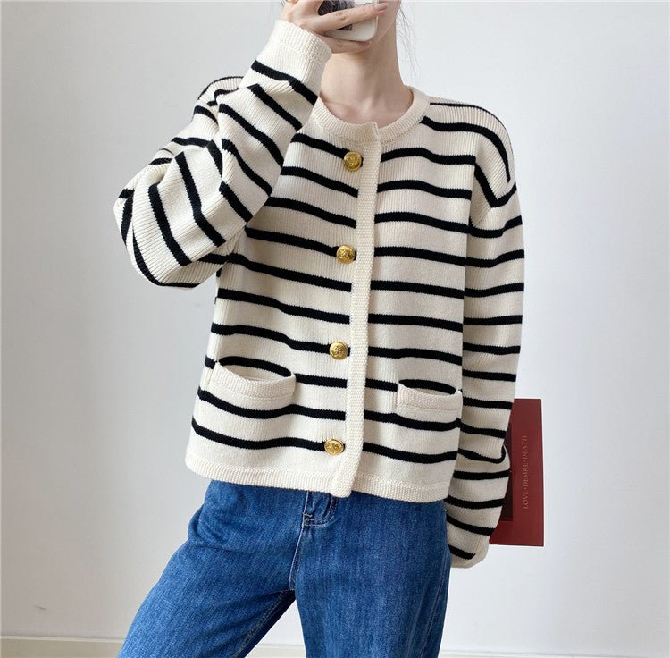 Carrie Vintage Striped Women Sweater