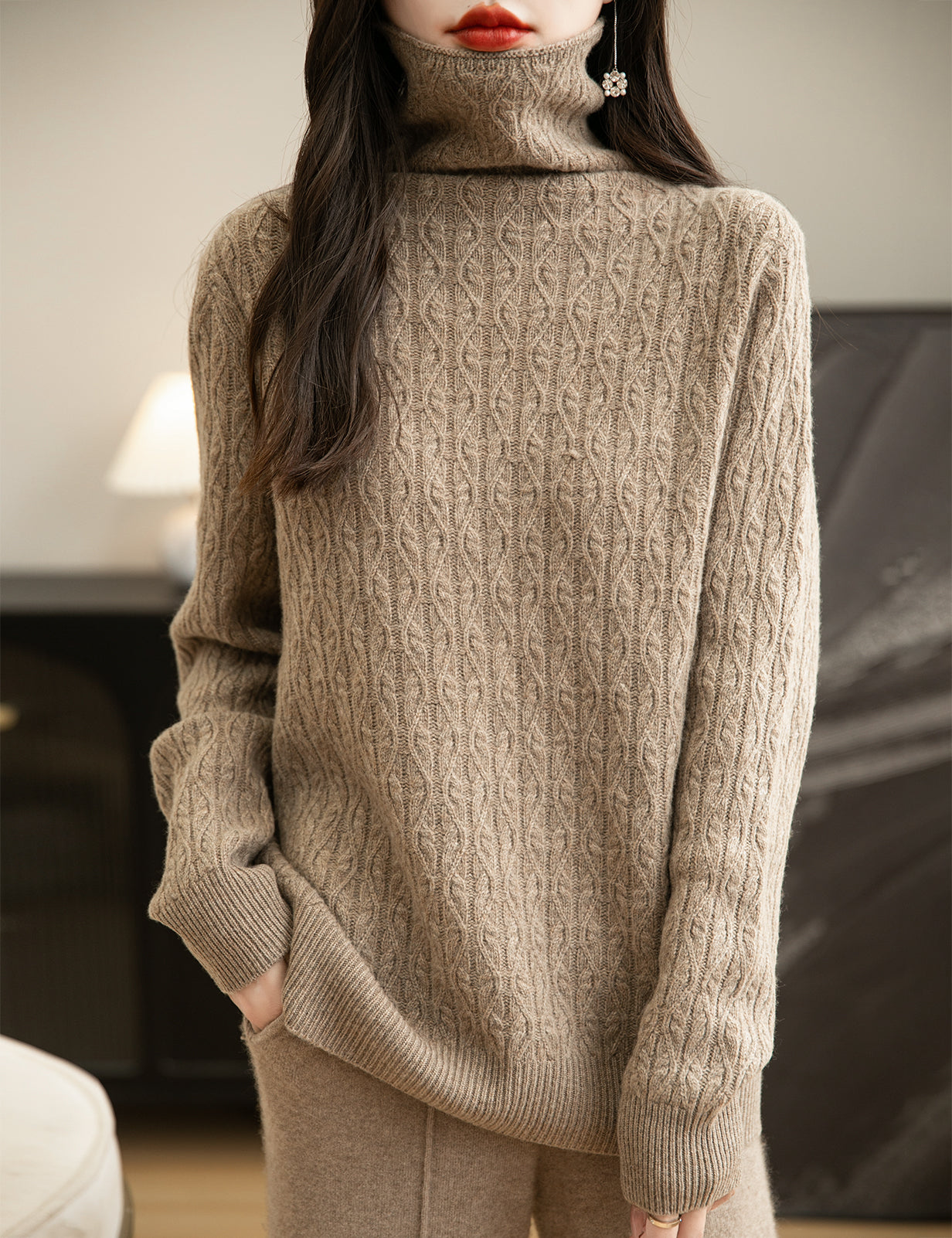 Nikki Turtleneck Woman Knit Sweater