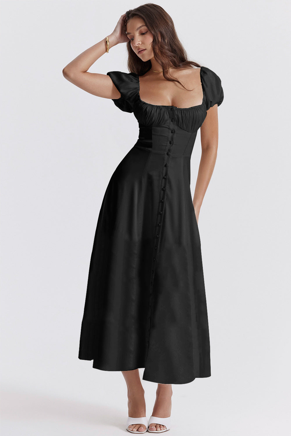 Alice Puff Sleeve Midi Dress