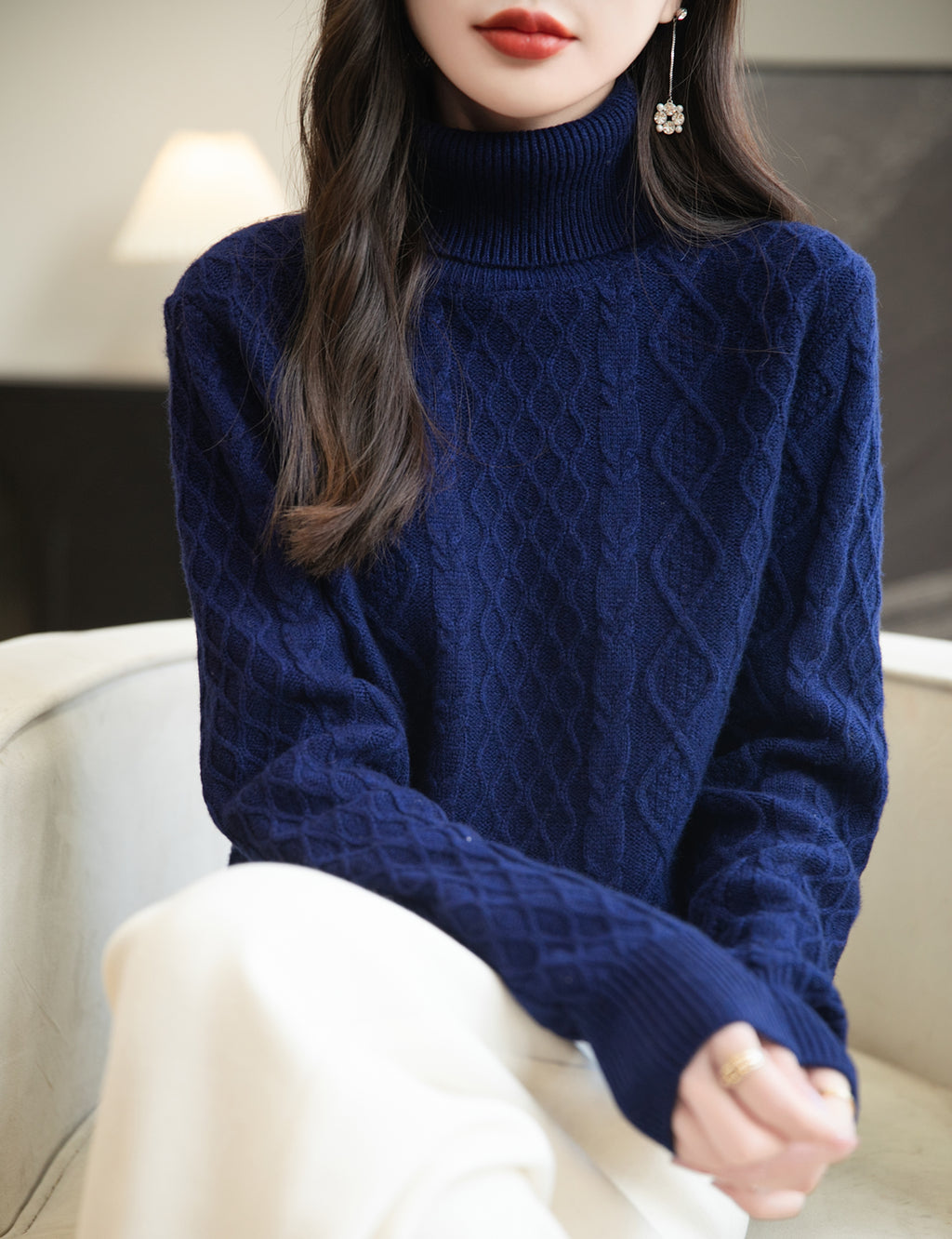 Pat Woman Wool Turtleneck Sweater