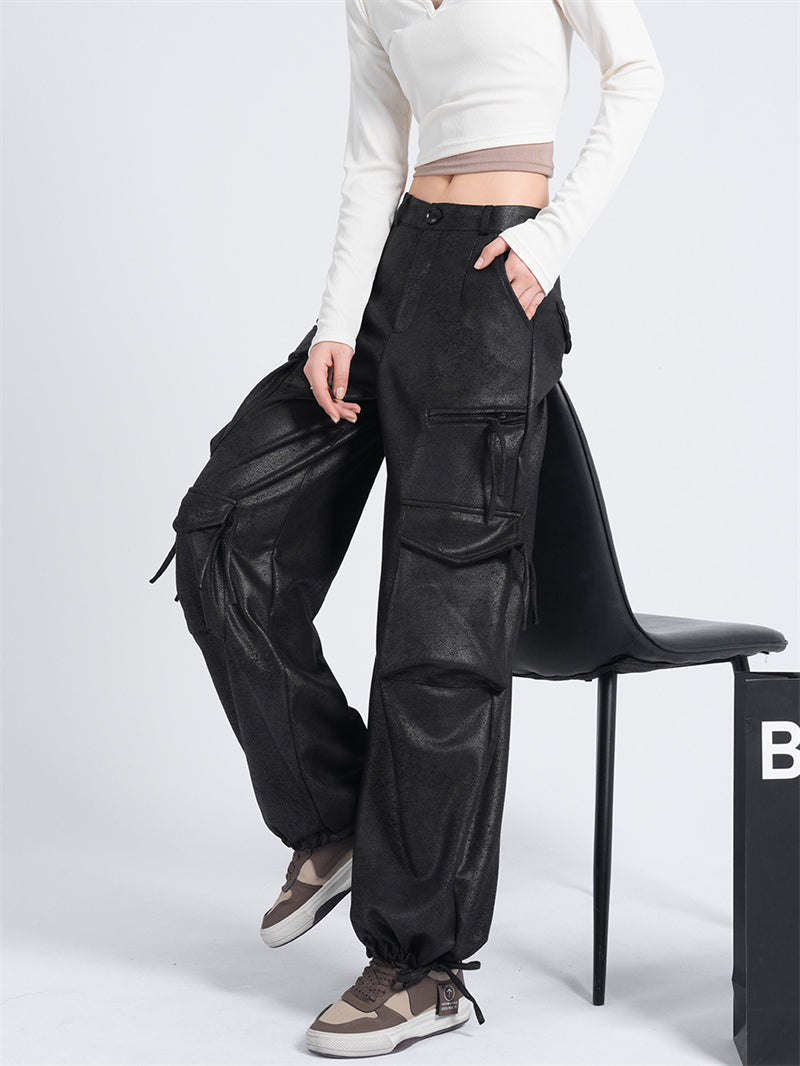 Stella Black Gothic Baggy Cargo Pants