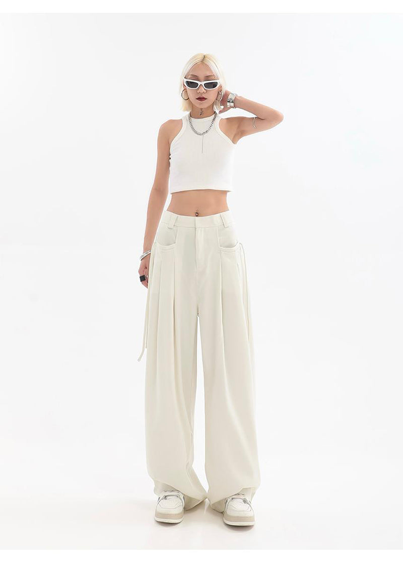 Megan Streetwear Oversize Bf Suit Wide Leg Pants