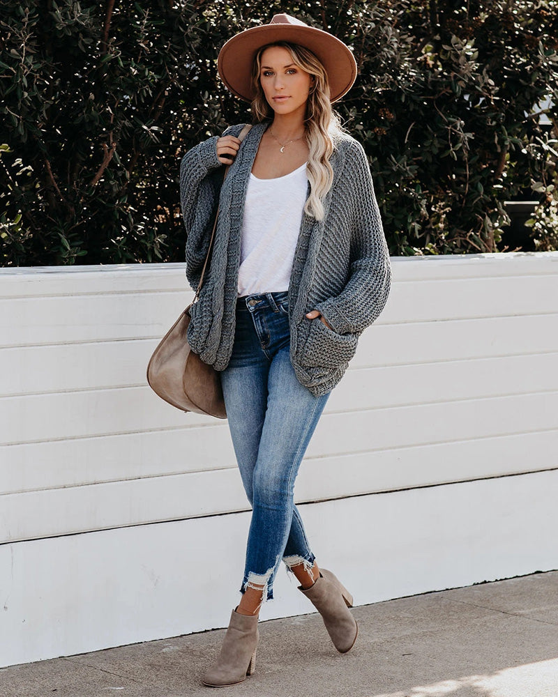 Sheila Oversize Sleeve Boho Knitted Women Sweater