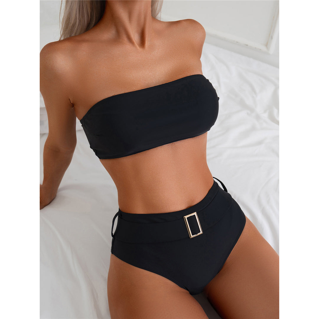 Rachel Bandeau With Belt High Waist Bikini