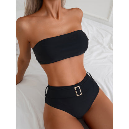 Rachel Bandeau With Belt High Waist Bikini