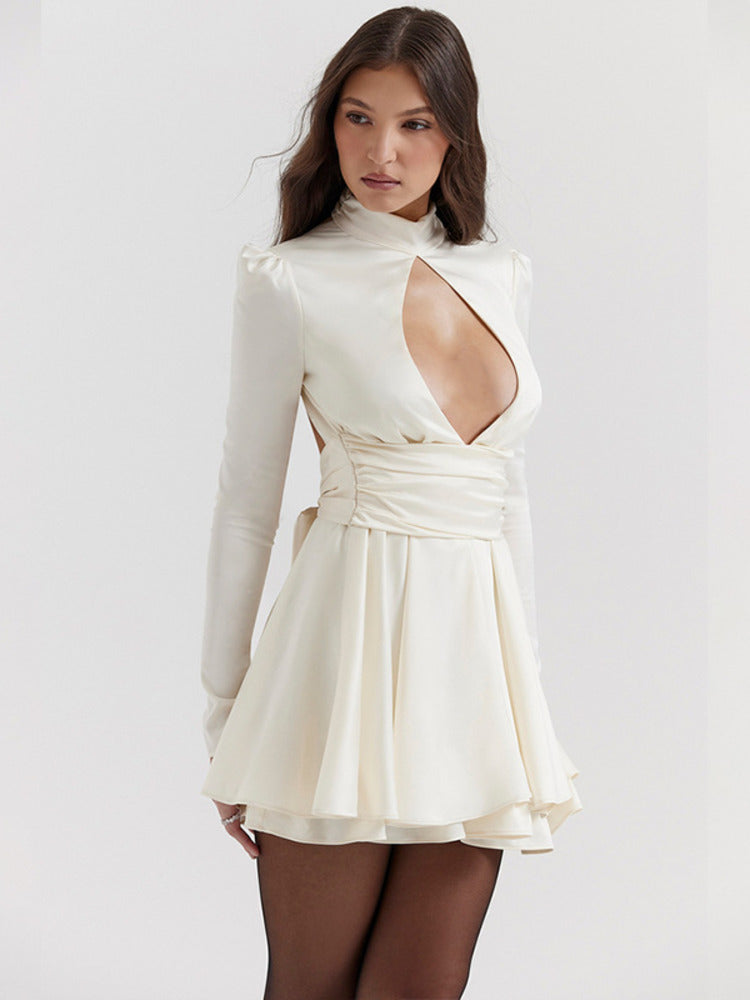 Janet Backless Bow Sexy Mini Dress