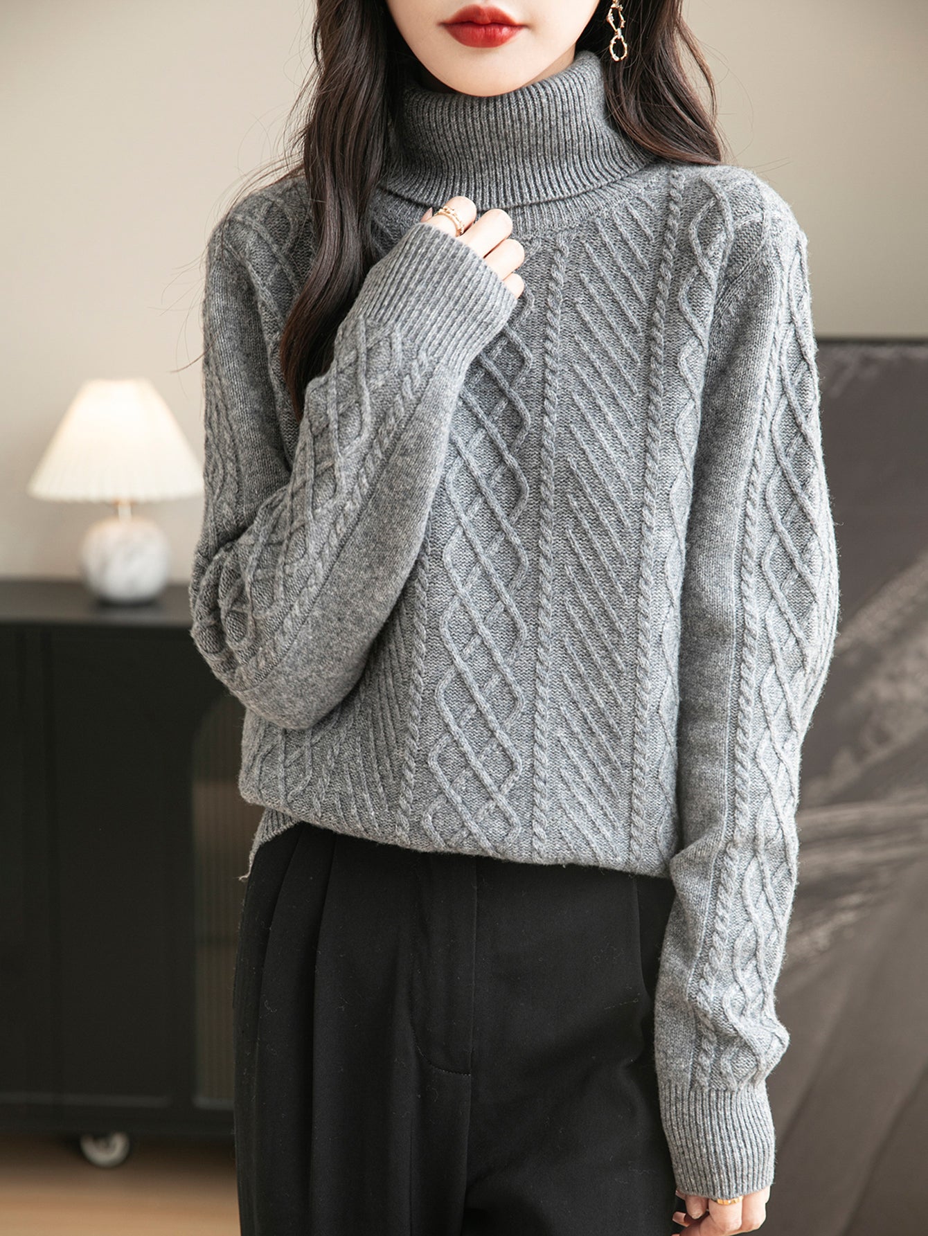 Lucy Woman Long Sleeve Knit Sweater