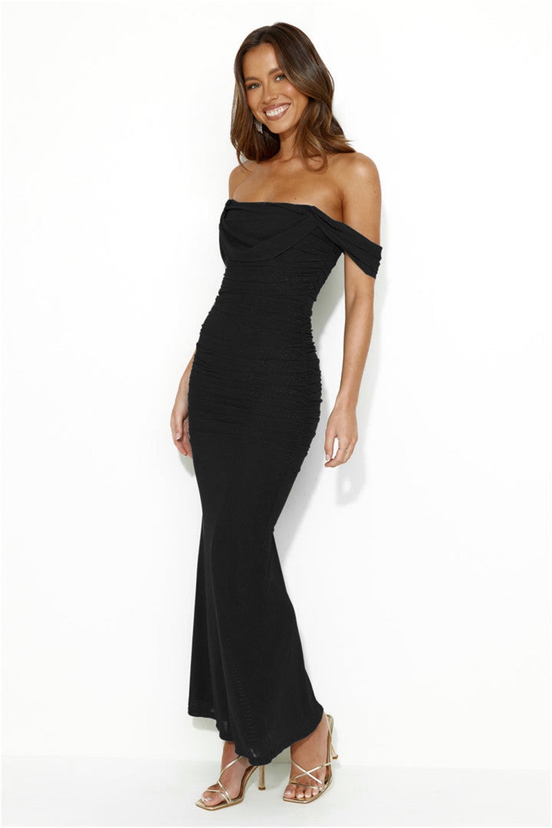 Laura Off-shoulder Bodycon Maxi Dress