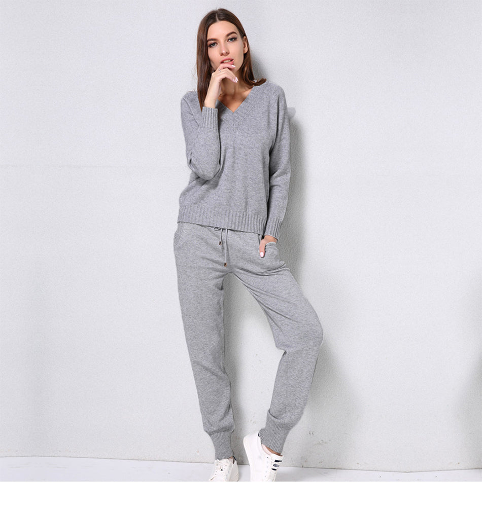 Ashley V Neck Sweater and Harem Pant