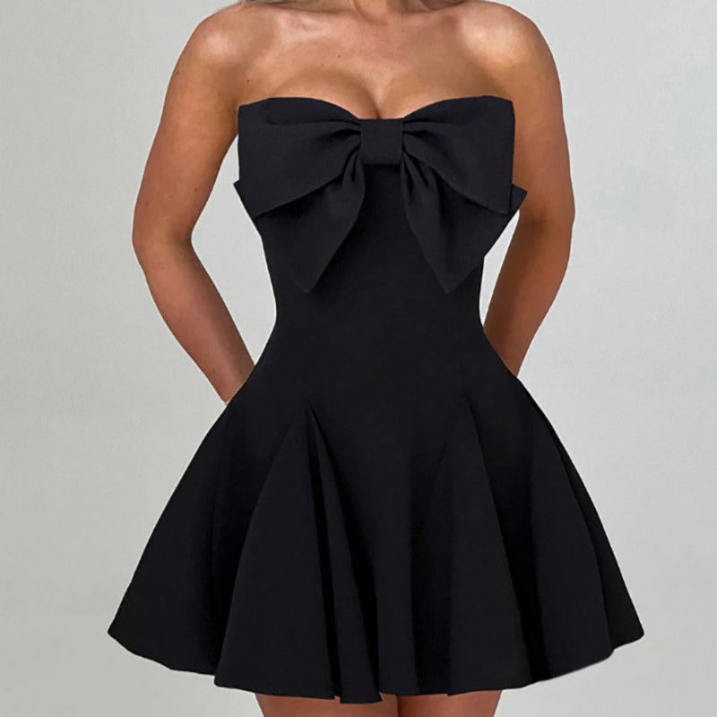 Mary Bow Strapless Backless Sexy Mini Dress