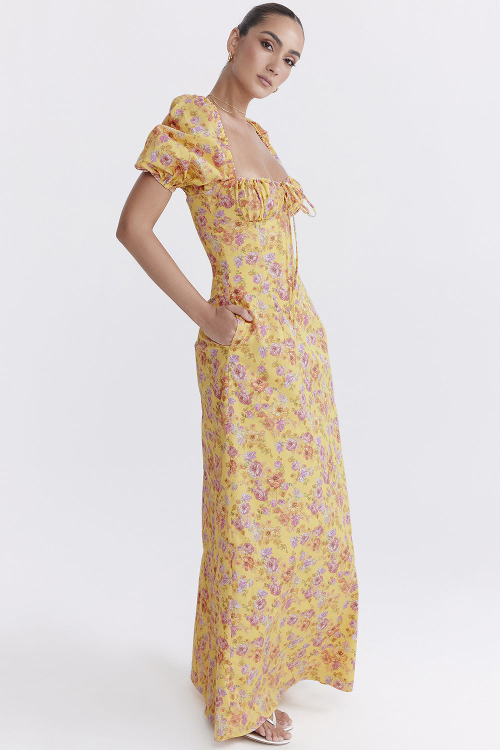 Kate Puff Sleeve Loose Maxi Dress