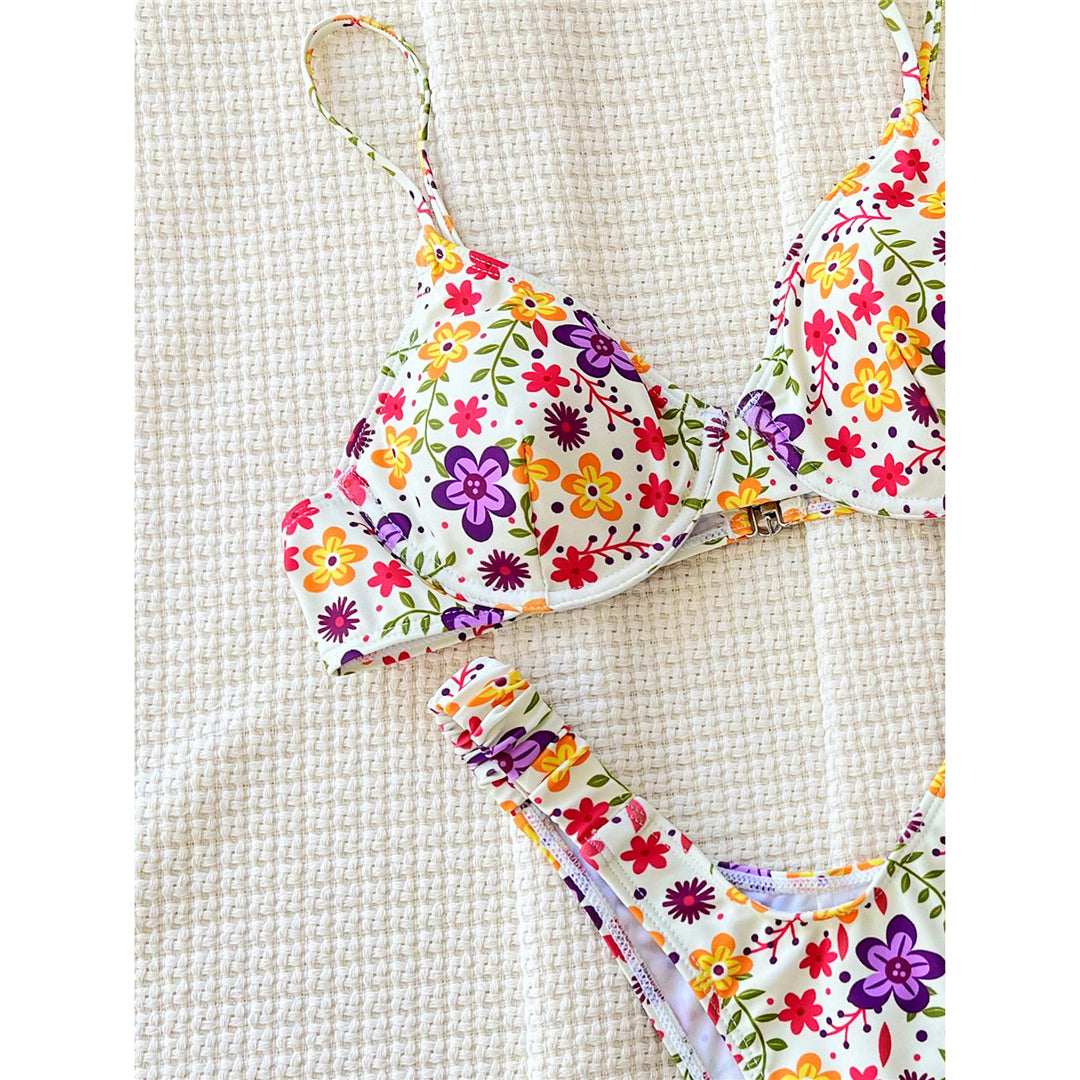 Penelope Flowers Printed Underwired Brazilian Bikini