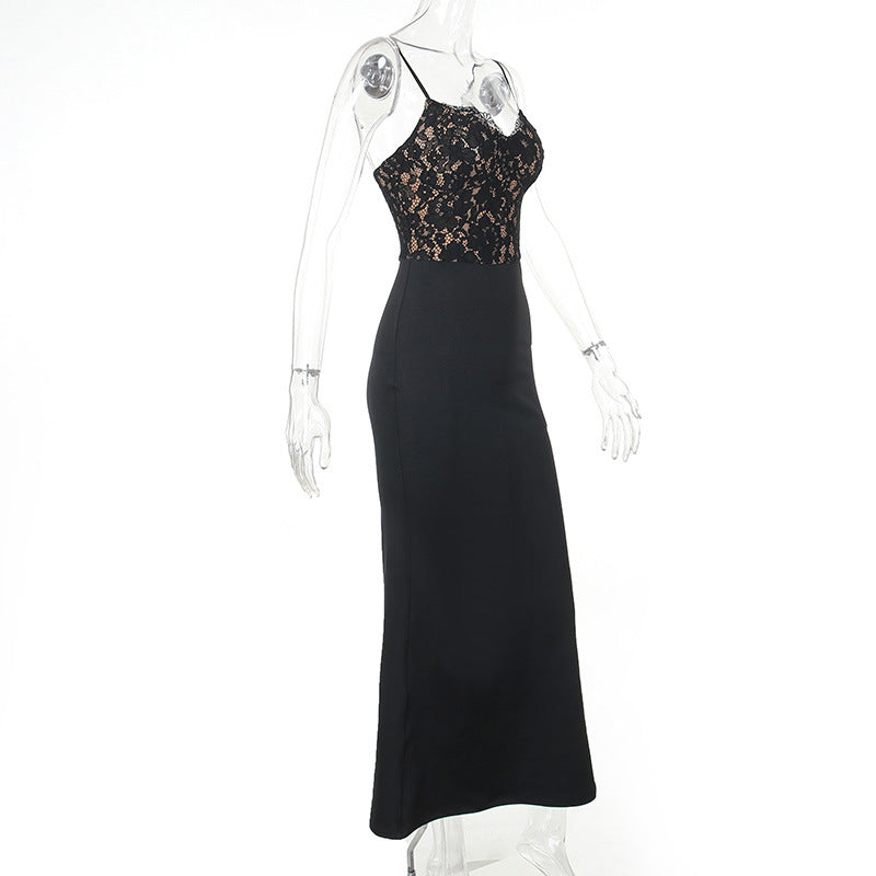 Fiona Lace Spaghetti Strap Bodycon Sexy Maxi Dress