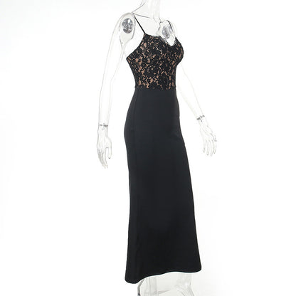 Fiona Lace Spaghetti Strap Bodycon Sexy Maxi Dress