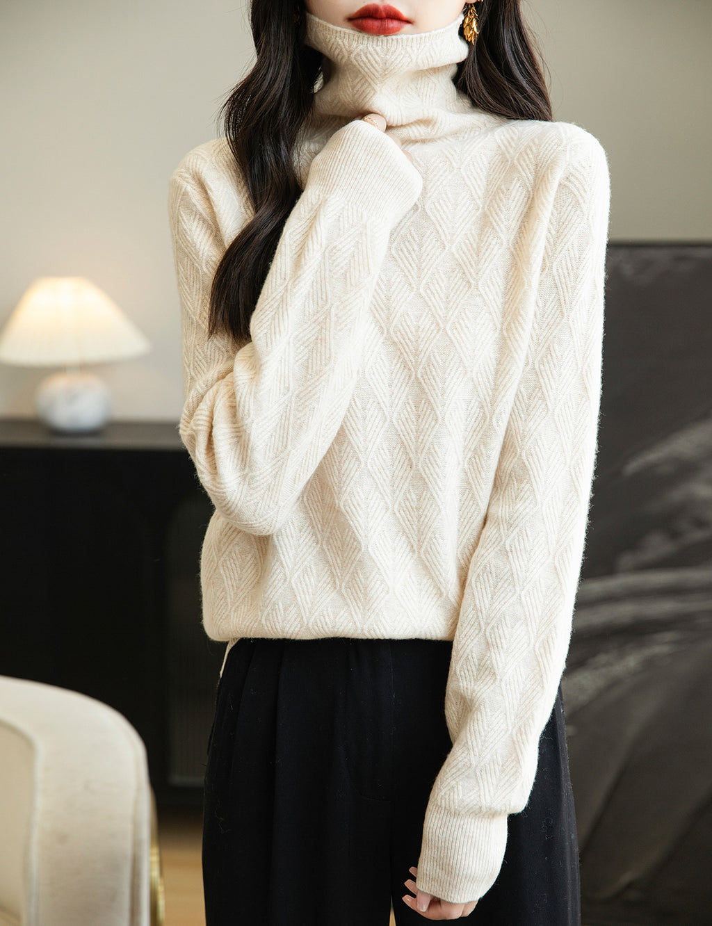 Maria Woman Long Sleeve Knit Sweater