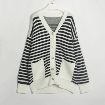 Pamela Cosy Fashion All-match Patchwork Style Women Sweater