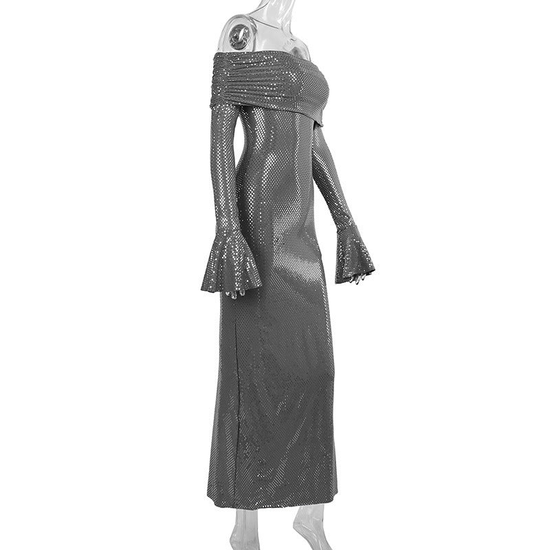 Sarah Strapless Sparkle Maxi Dress