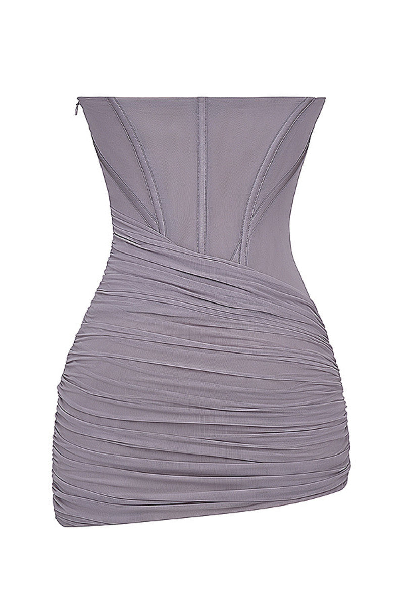 Eva Strapless Mesh Sexy Party Dress