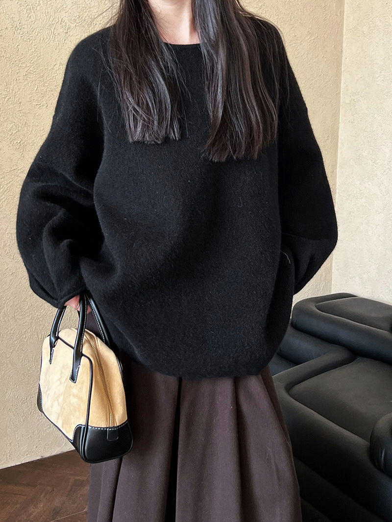 Patricia Back Button Knit Woman Sweater