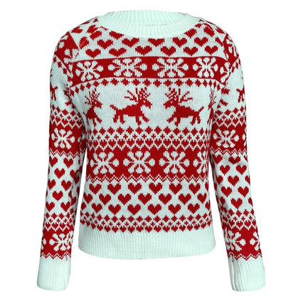 Rose Knit Long Sleeve Women Sweater
