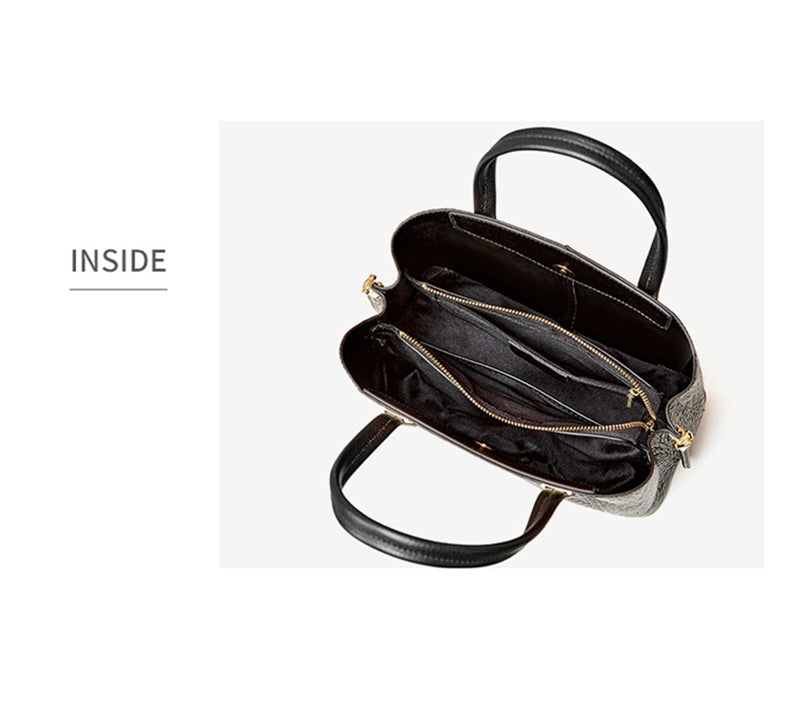 Erika Woman Leather Tote Handbag